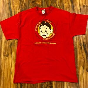 Vtg Dodgeball Movie Shirt Average Joe's Gymnasium Red Tee Men's XL